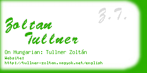 zoltan tullner business card